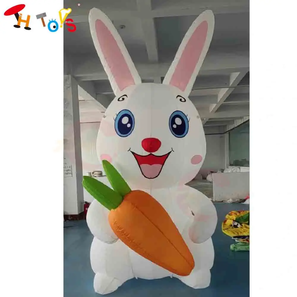 

Гигантская надувная модель кролика высотой 6-25 футов, пасхальное украшение на Хэллоуин, надувной кролик, мультяшная копия воздушных шаров