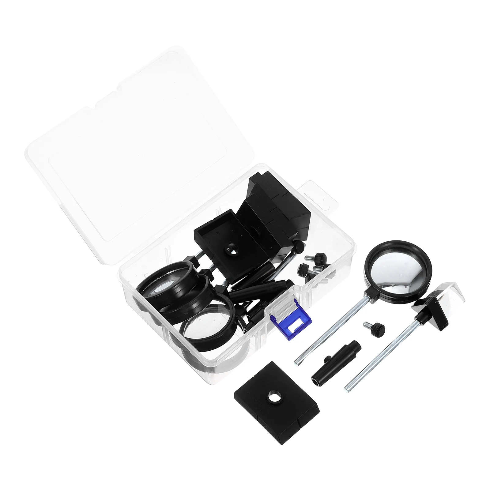 Optical Experiment Lens Classroom Science Glass for Education Concave with Rack Physics Equipment