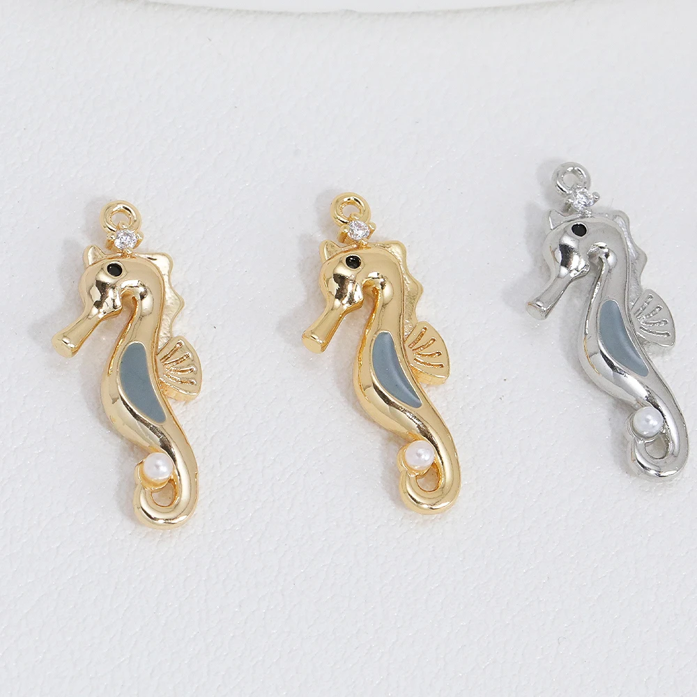 

Cordial Design 10*23MM 50Pcs DIY Necklace Pendant/Jewelry Accessories/Ocean Series/Copper/Hand Made/Genuine Gold Plating #194584