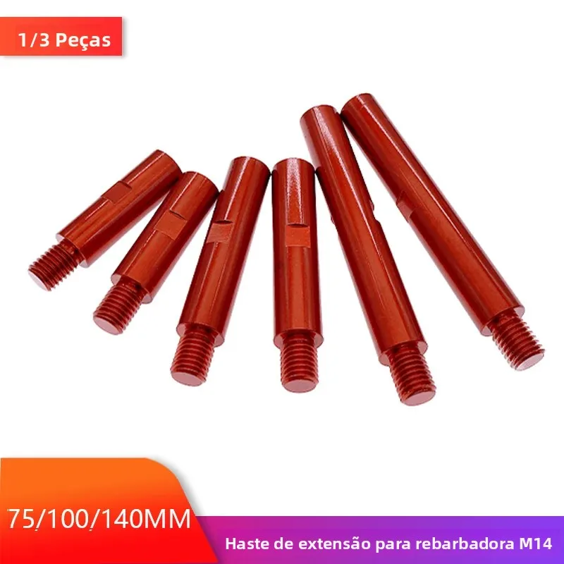 Haste de Extensão para Esmerilhadeira Angular M14 1/3 Peças 75/100/140MM Haste de Conexão Multifuncional para Esmerilhamento Acessórios para Polidor Ferramenta