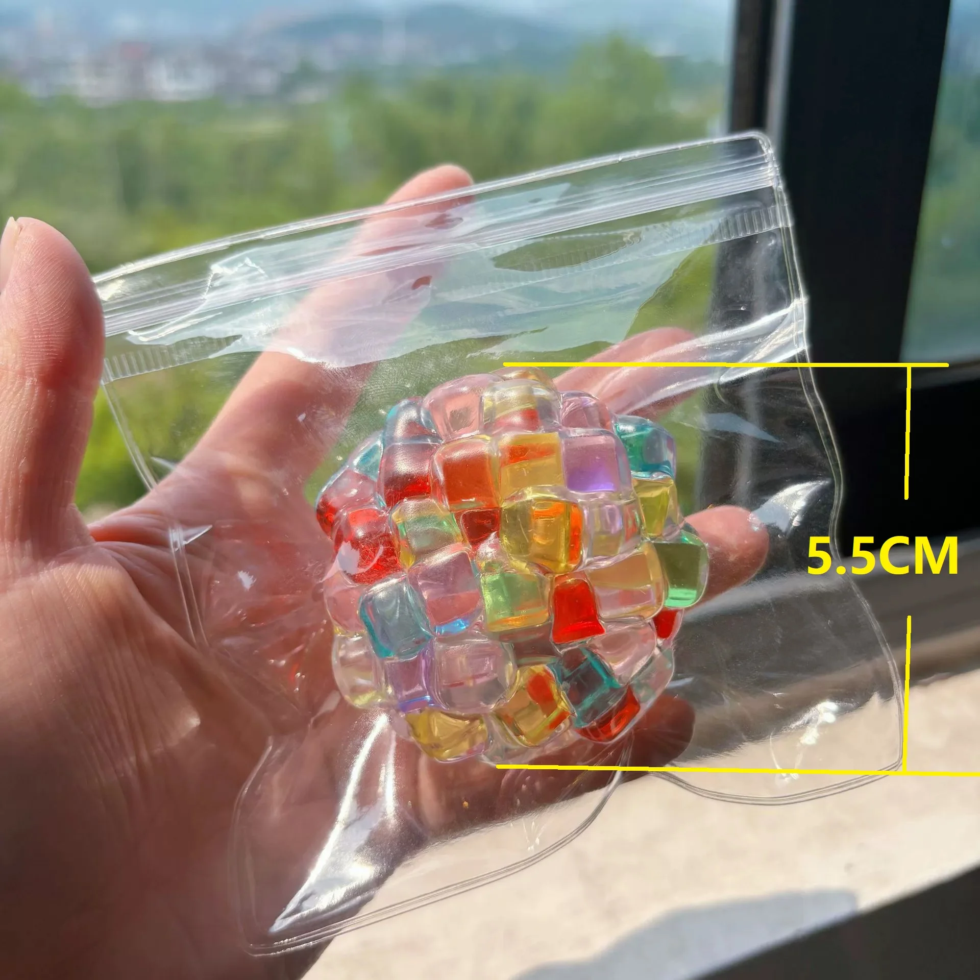 1 Stück Quetschbälle mit Eisperlen, Stressabbau-Spielzeug, Superweiche Sensorische Fidget-Spielzeuge für Erwachsene, Angstlinderung, Entspannung, Quetschgeschenk – Detail 12