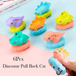 6Pcs Colorful Animal Dinosaur Pull Back Car Toys for Kids Birthday Party Favors Baby Shower Pinata Fillers Kindergarten Gifts