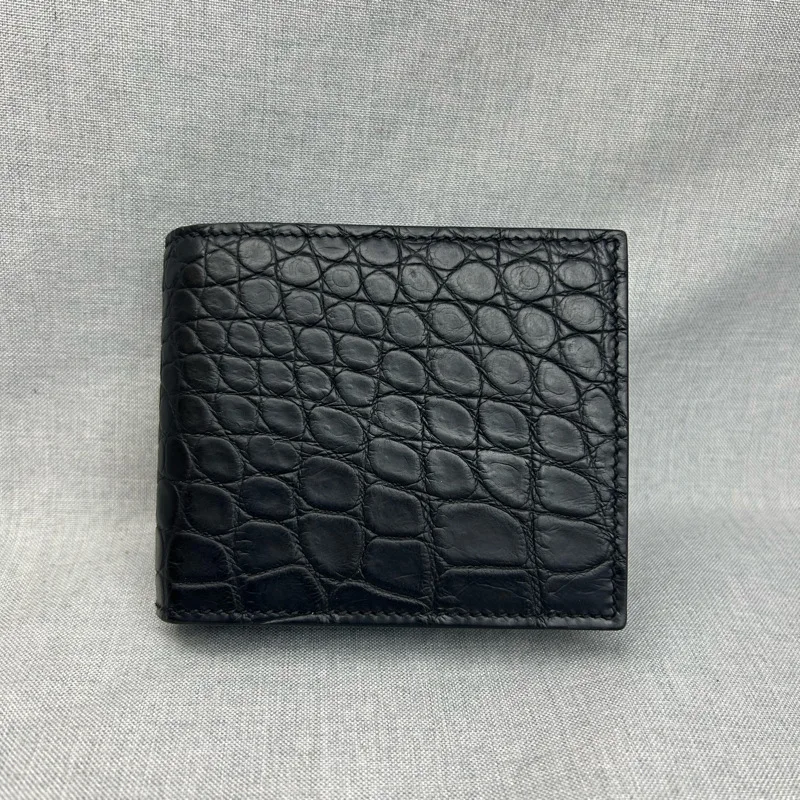 2025 New Designer Luxury Full Matte Crocodile Leather Men Wallets Business Genuine Leather Money Bag For Man Leisure Wallet 45