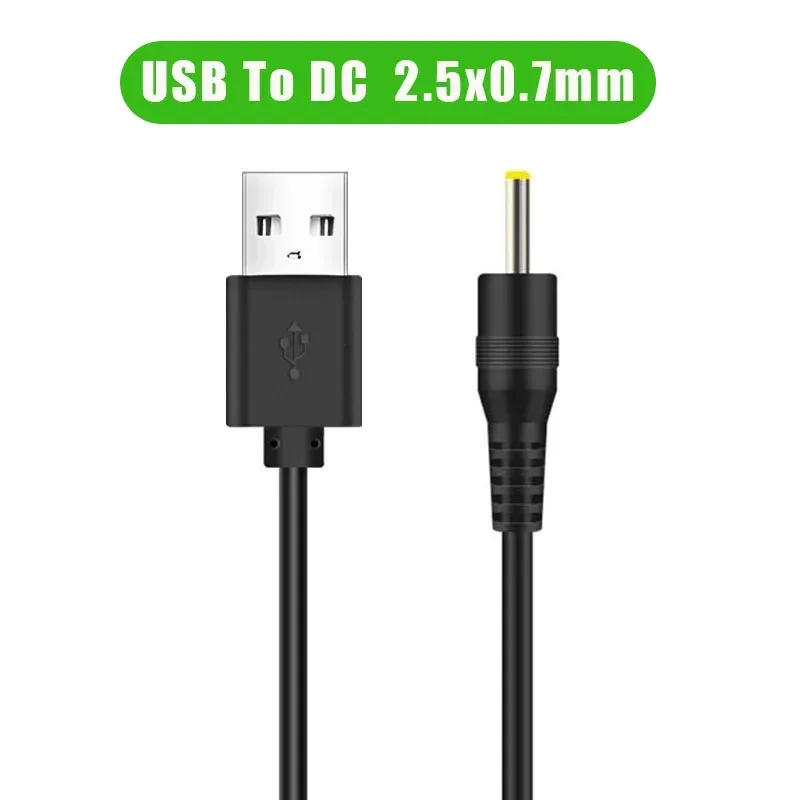 USB 2,0 tipo A macho a DC 2,5x0,7mm enchufe DC5V Cable de cargador USB conector de Cable cables de extensión