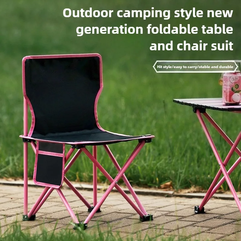 

Outdoor camping folding tables and chairs camping picnic light egg roll table portable tables and chairs full set of equipment