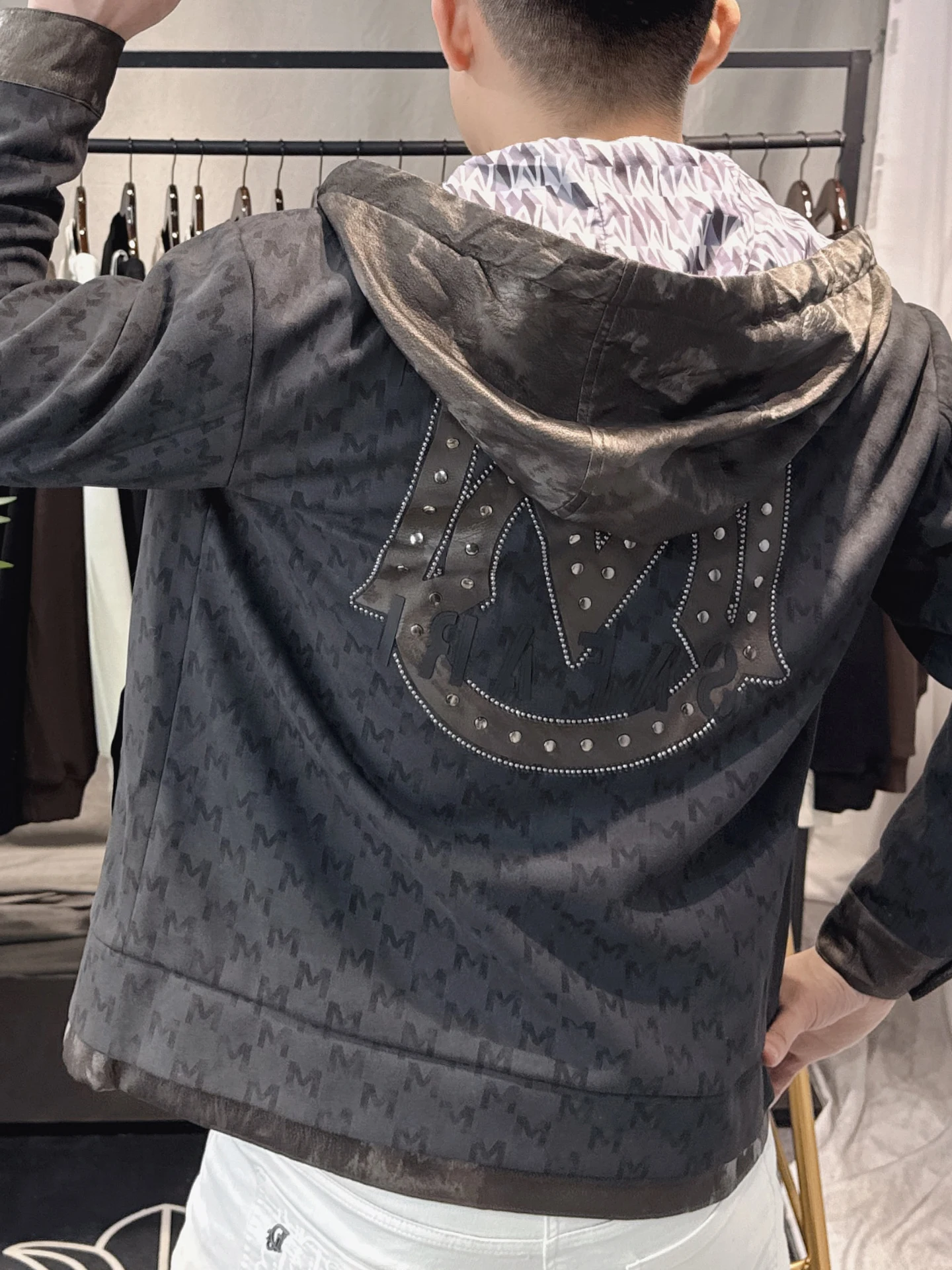 

Мужская легкая тонкая куртка с капюшоном из полиэстера, весна-осень, новый тренд, повседневная, модная, длинная, с бисером