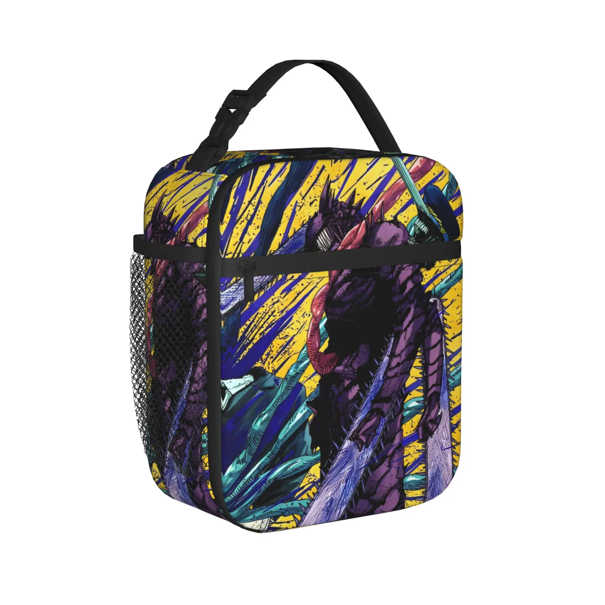 Anime C-Chainsaws Man Insulated Lunch Bag Cooler Bag Reusable,Meal Container  High Capacity Tote Lunch Box Food Storage Bags