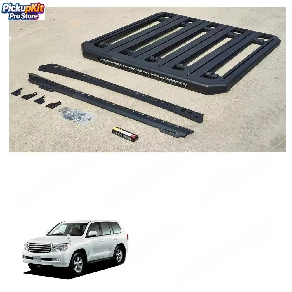 

Heavy Duty Aluminum Roof Platform Cargo Carrier Luggage Rack for LAND CRUISER FJ200 Off-Road Camping