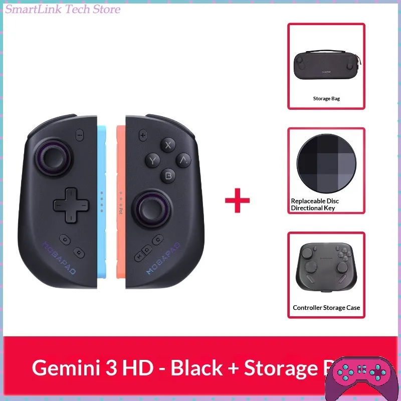 새로운 MOBAPAD M12HD 게임패드 조이콘 TMR 조이스틱 HD 진동 기계식 버튼 리맵 매크로 블루투스 게임패드 (스위치 2용) 선물 2개