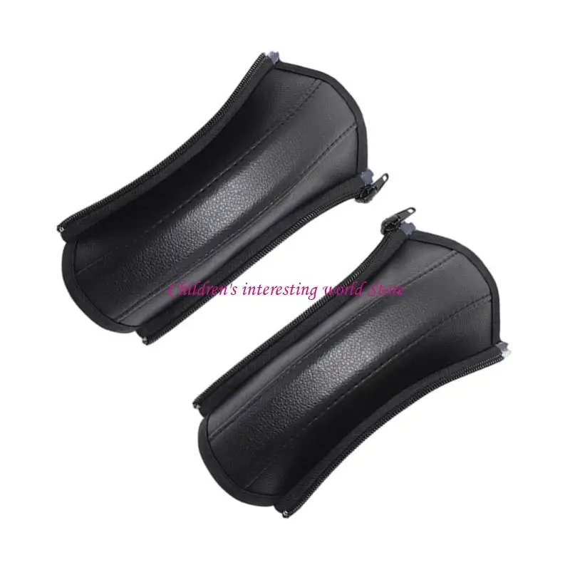 

Universal Strollers Handle Cover Set Nonslip Grip Case Easy Cleaning PU Leather Handlebar Sleeve 22x12cm/20x12cm 425F