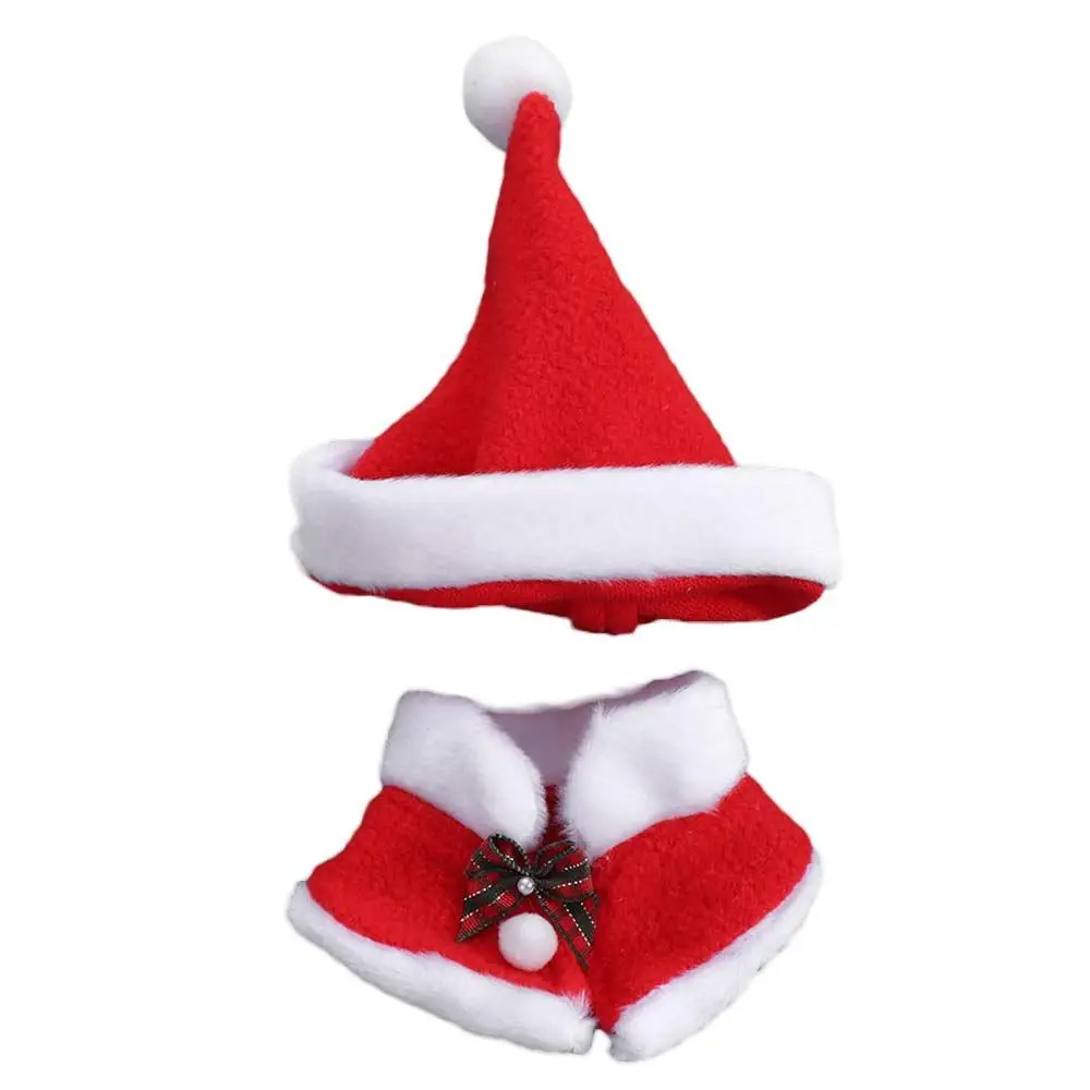 

Christmas Hat 10CM Cotton Doll Clothes Shawl Replacement Stuffed Doll Clothes Suit Changing Plush Cloak Plush Toys Clothes