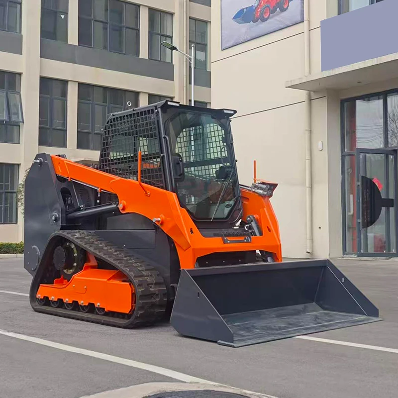 4 Wheel Drive Compact Skid Steer Loader Quick Attach System For Farming And Land Clearing Implements Support