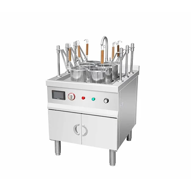 Commercial Fully Automatic Noodle Cooker, 6-Head 12kw 380v Multi-Compartment Model for Restaurant Chain Procurement