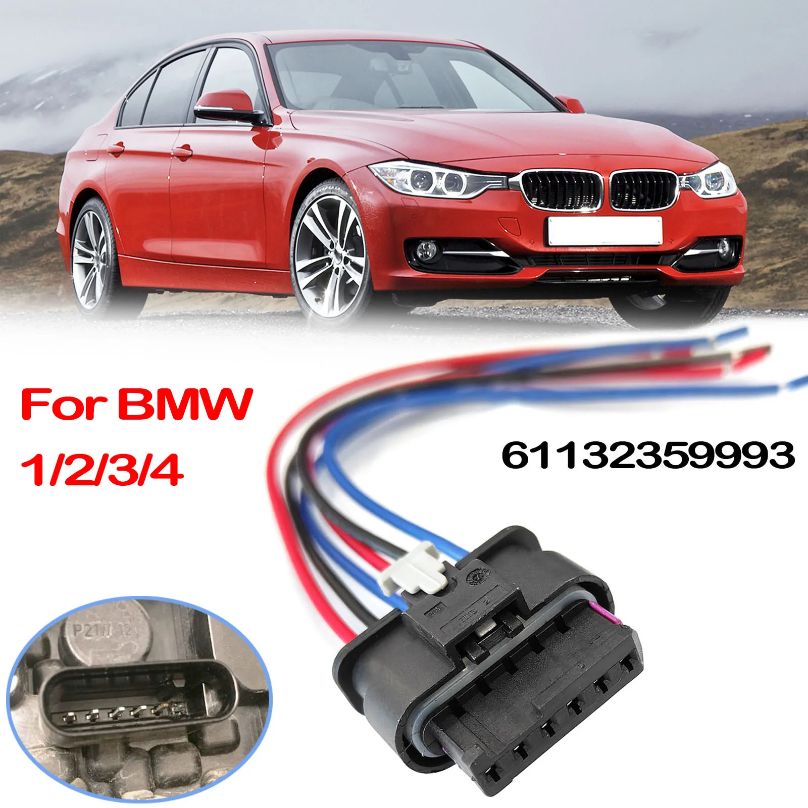 

Для BMW 1 2 3 4 серии F20 F21 F22 F23 F30 F31 F32 F33 F36, задний фонарь с 6 контактами, задний фонарь, разъем, отрезной штекер, проводной 61132359993