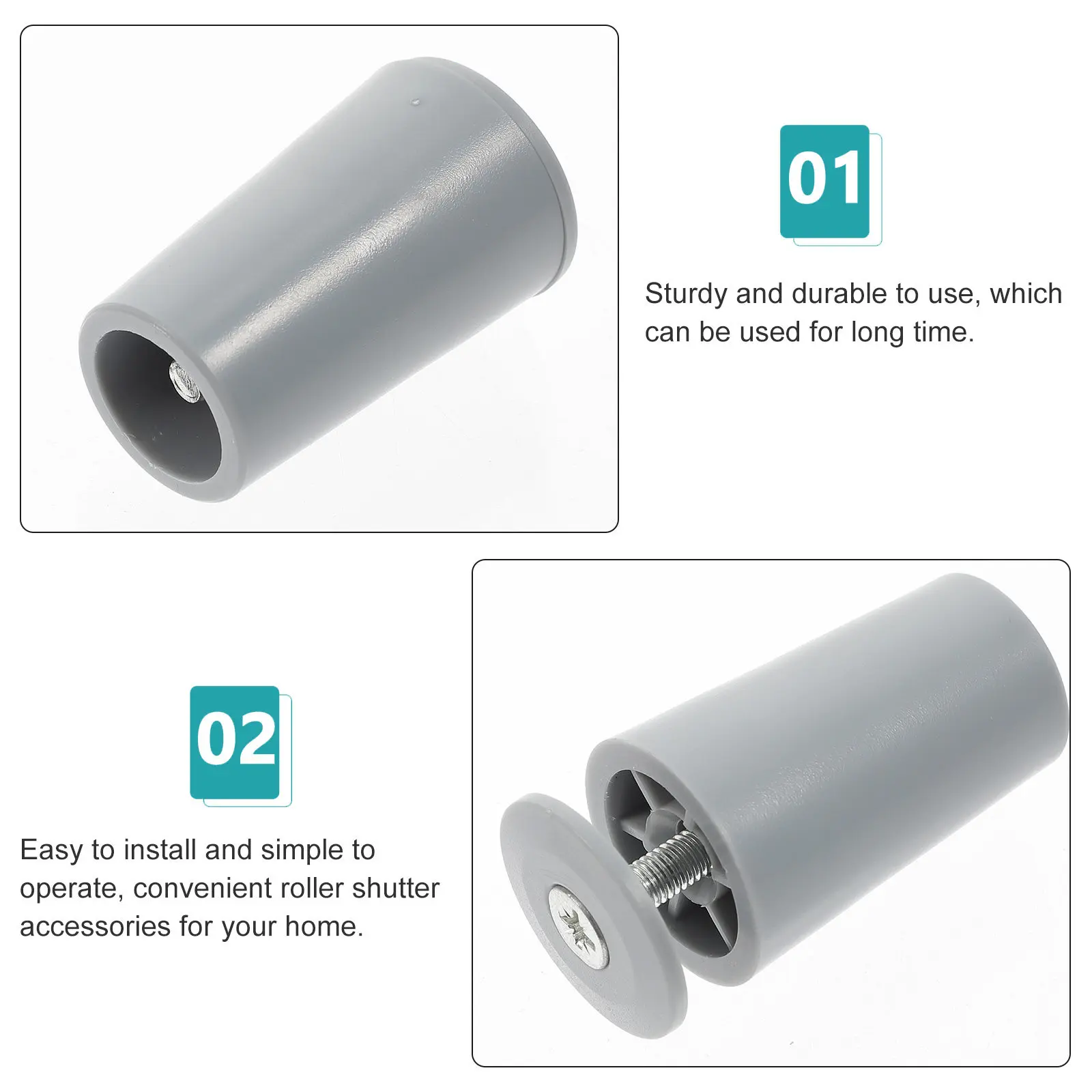 8Pcs Plastic Roller Shutter Stop Buffers Limiters for Roller Shutters Prevent Over-Rolling Easy Mount Lower Profile Shutter