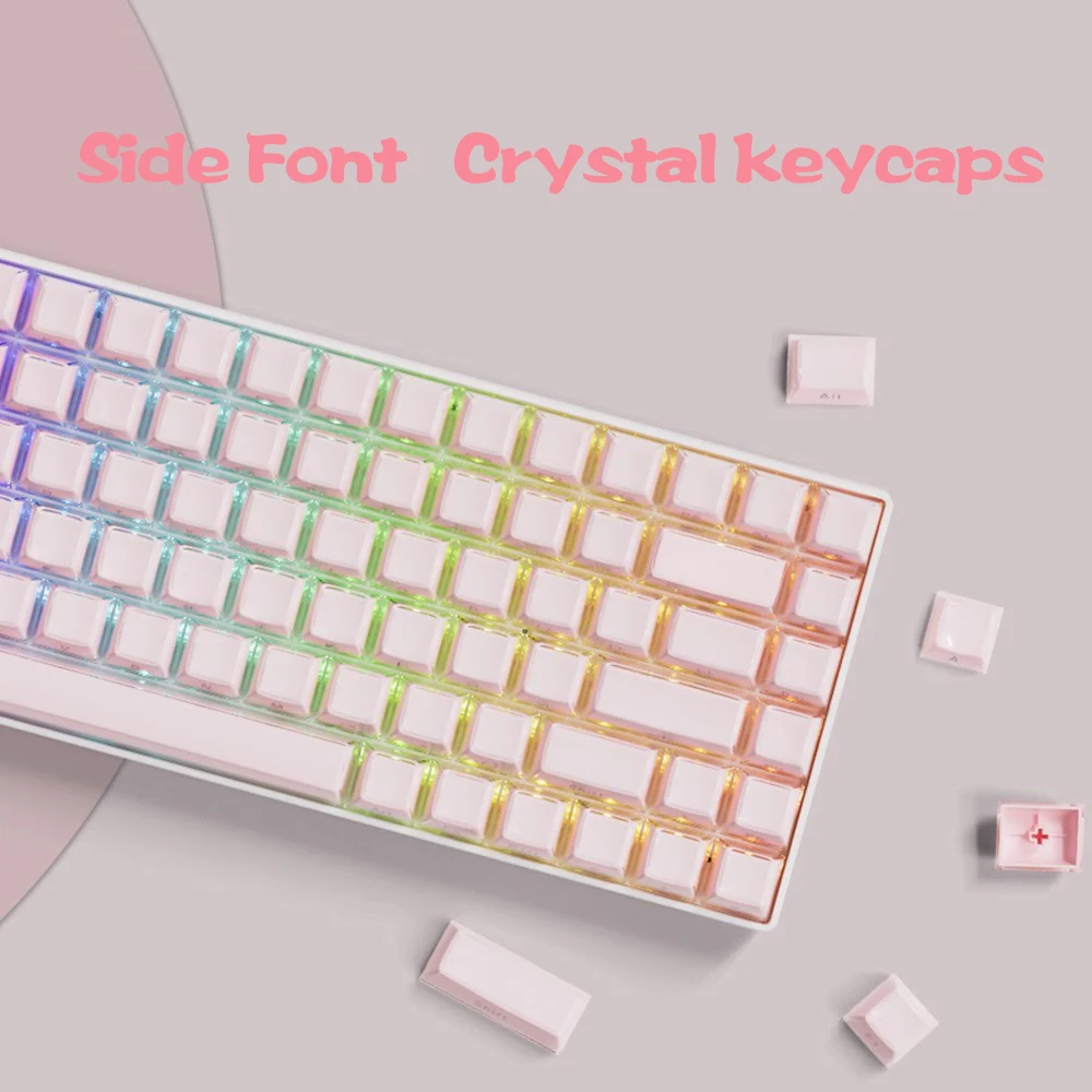 [Blue Sky] Crystal keycaps OEM profile Doubleshot (ABS+PC)Material keycap 113keys for Mx switch keyboard