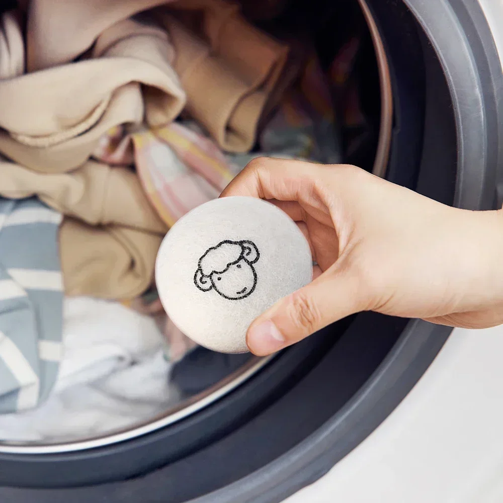 7cm 3pcs Reusable Wool Dryer Balls Clothes Softener Laundry Fleece Dryer Ball Kit Home Clothes Dryer Washing Machine Balls
