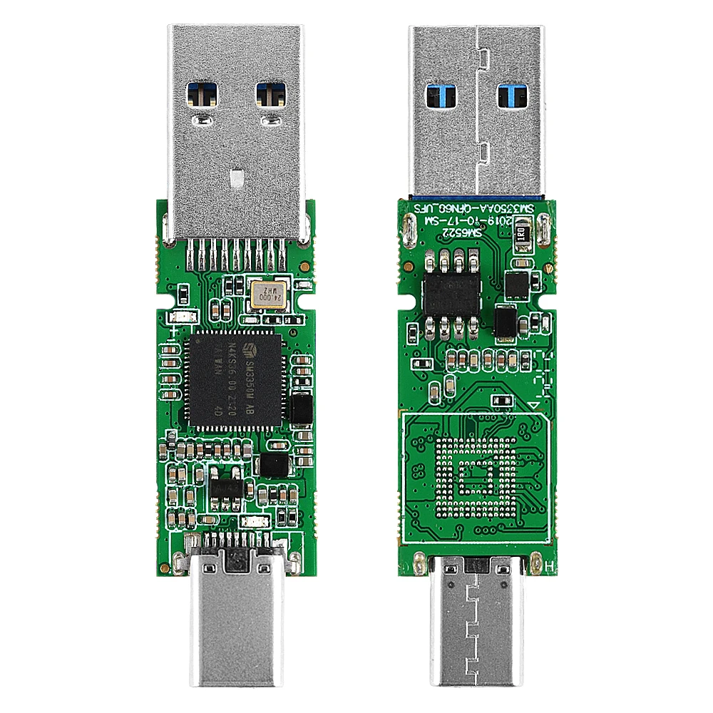 SM3350 USB Main Control Board Module UFS BGA153 USB3.1 Type-C Dual Interface Flash Drive Storage Module DIY Soldering Project