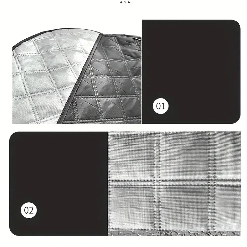 Car Steering Wheel Sun Shade Cover UV Protection Heat Insulation Anti-Scald for SUV Sedan All Car Models Auto Interior Accessory 2