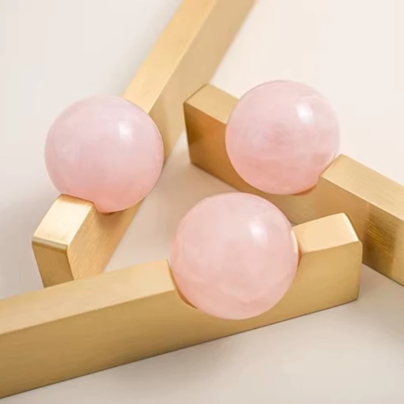 Schrank- und Schubladenlange Griffe, Weißer Kristallball + Messing, Möbelgriffe für Kleiderschrank, Küchen- und Schuhschrank-Türknöpfe, Kleiderschrank-Hardware – Detail 3