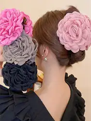 1 Women's summer new French elegance Flower hair claw clip back head coiffure Shark clip Claw clip Hair accessories