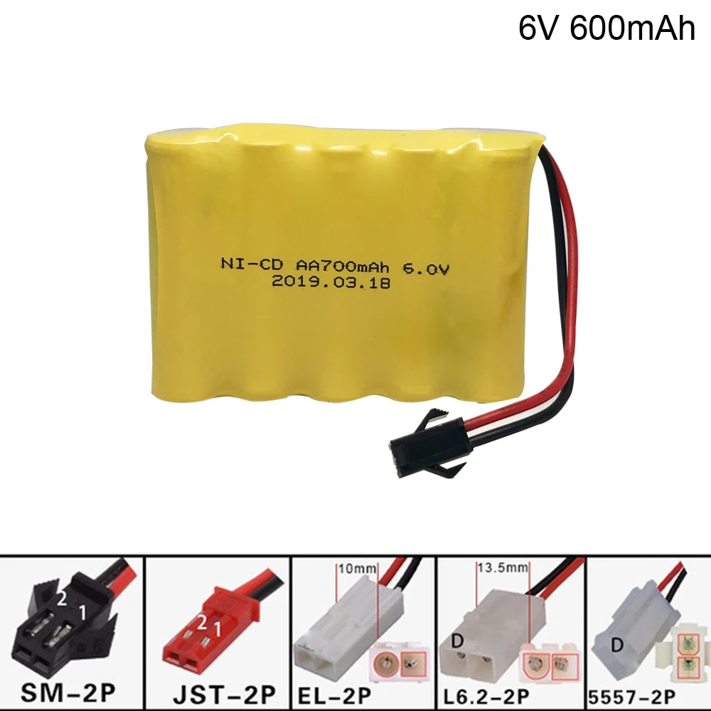 6v 700mah AA NI-CD M Battery for Electric toy RC car ship robot AA 6 v 700 mah Battery toy accessories free shipping