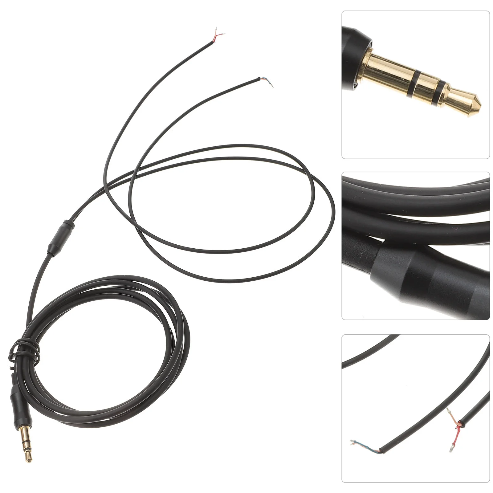 Upgrade Earphone Hifi Audio Cable Headphone Repair Replacement Wire Cord over Wireless Earbuds Accessories Small Office