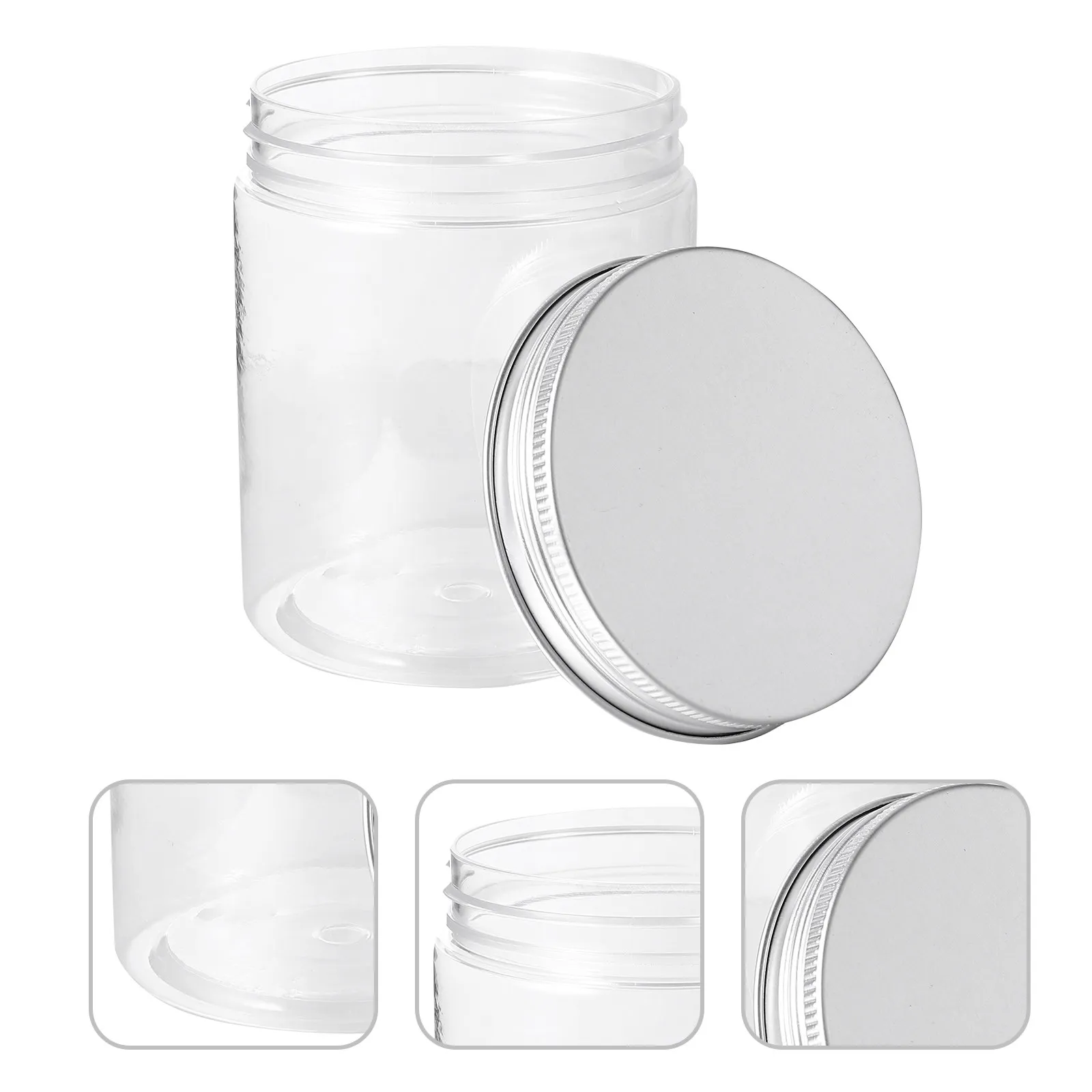 12Pcs Plastic Storage Jars Household Sealed Containers Transparent Kitchen Moisture Proof Cans for Food Nuts Coffee
