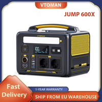 VTOMAN JUMP 600X 299Wh Portable Power Station, 600W Output, Pure Sine Wave, Expandable 939Wh Capacity, 9 Ports, PD 60W USB-C