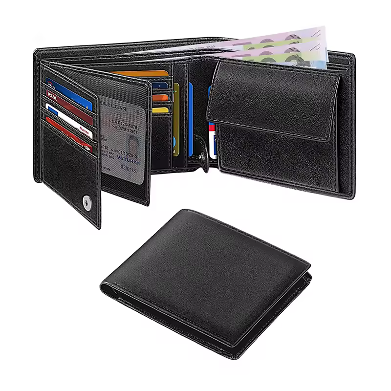 Wallets for Mens Muti-Functional RFID Blocking Slim Wallet with 15 Credit Card Holders - Image 7