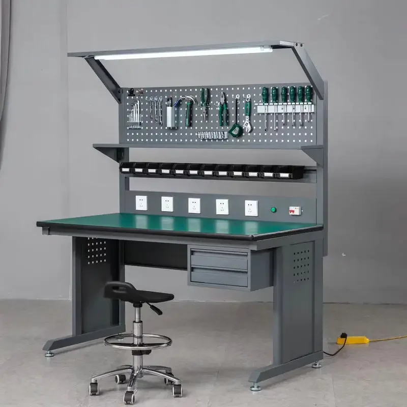 

Heavy-duty anti-static workbench Fitter operation and maintenance table Stainless steel assembly line workshop packing table