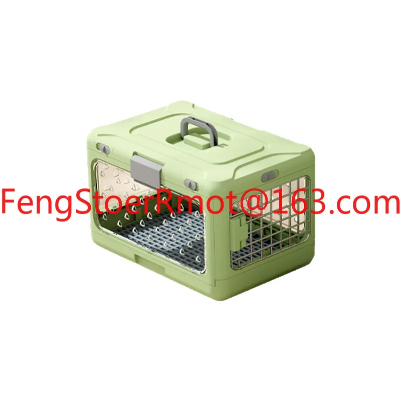 Pet supplies Portable pet air bag folding Dog suitcase out car carrying large capacity cat checked transparent box