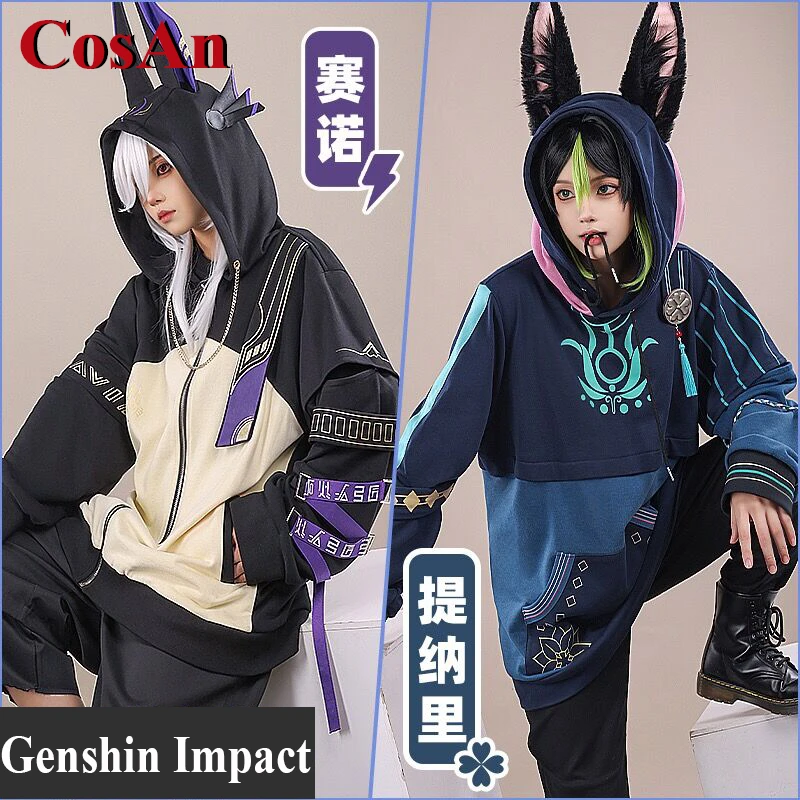 

CosAn Game Genshin Impact Cyno/Tighnari Cosplay Costume Fashion Handsome Hoodie Activity Party Role Play Clothing