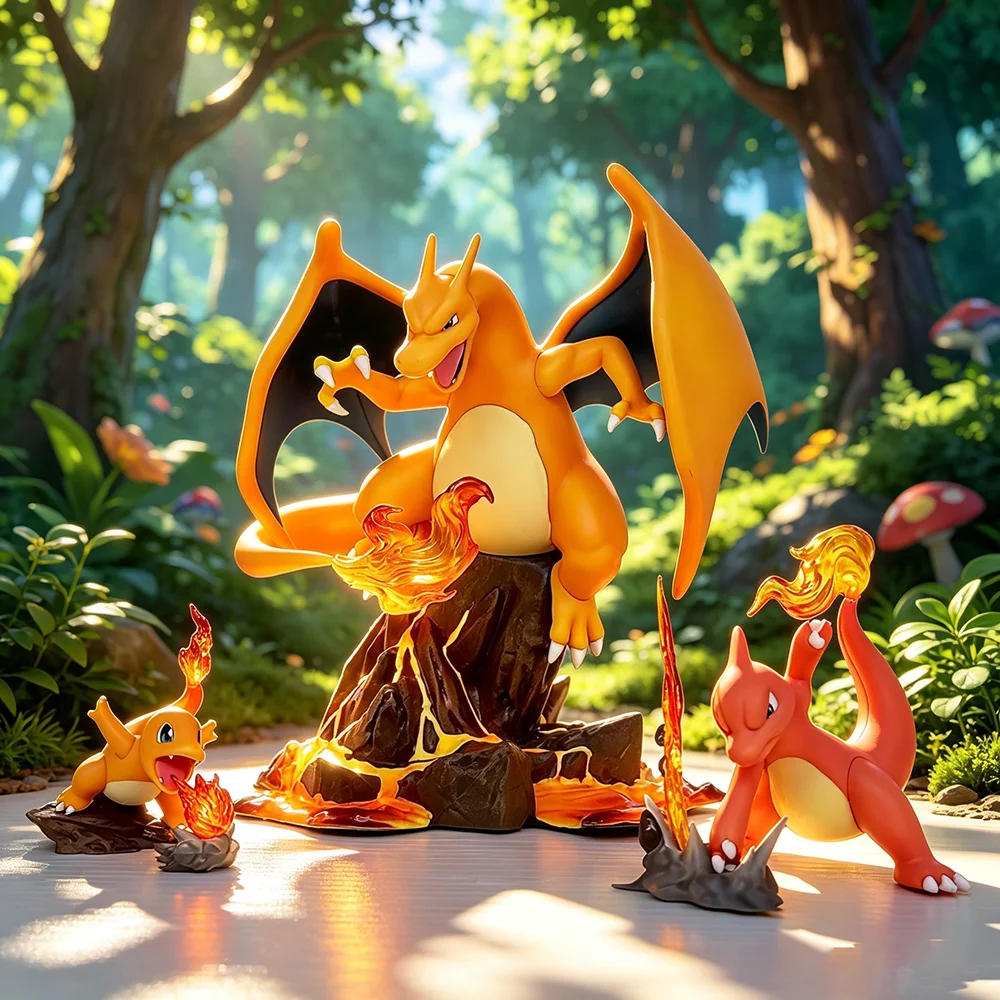 15-センチメートル-590in-アニメポケモンフィギュアリザードンヒトカゲチャメレオンアクションフィギュア-pvc-像モデルコレクションおもちゃギフト