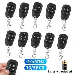 10/5pcs Wireless Copy Remote Control 433MHz Electric Garage Door Opener Remote Control Duplicator Clone Cloning Code Controller