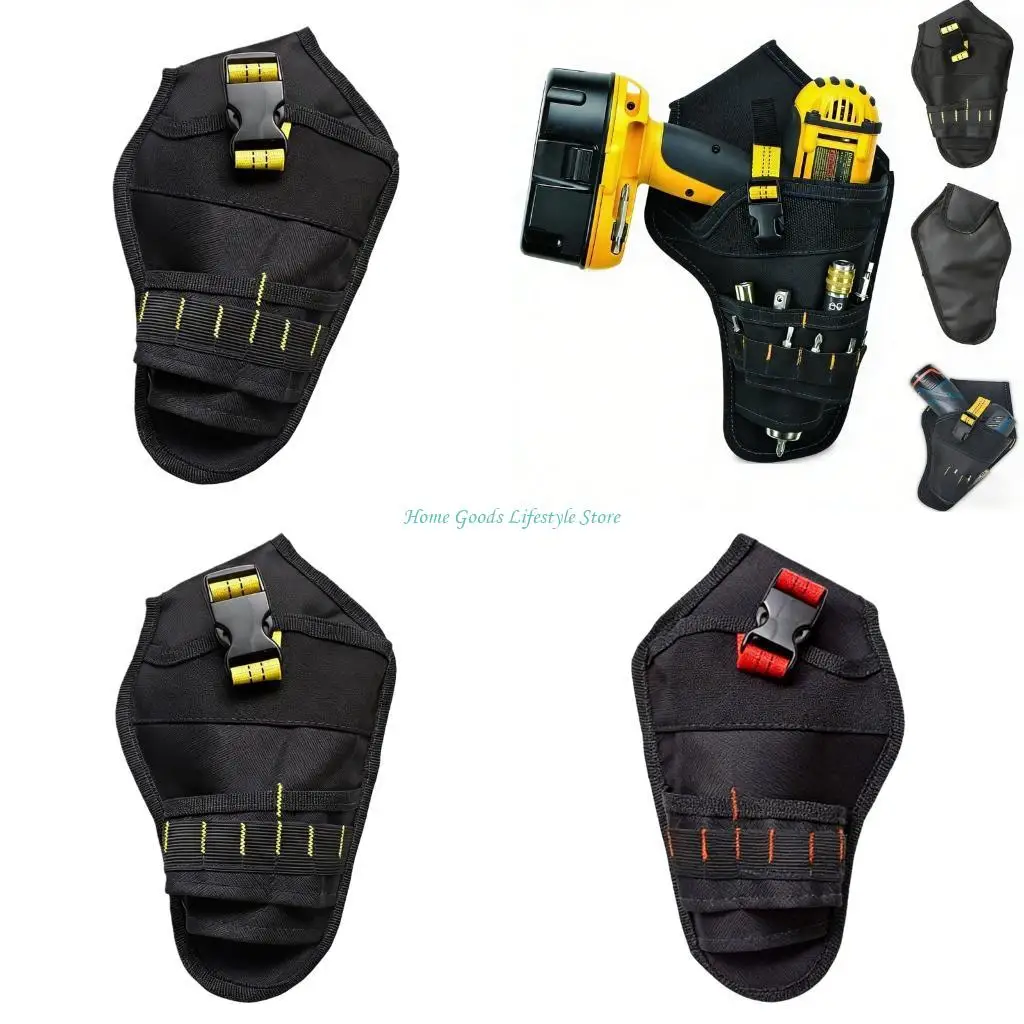 E74E Portable Efficient Drill Tool Bag Multiple Pocket Oxford Fabric For Professional
