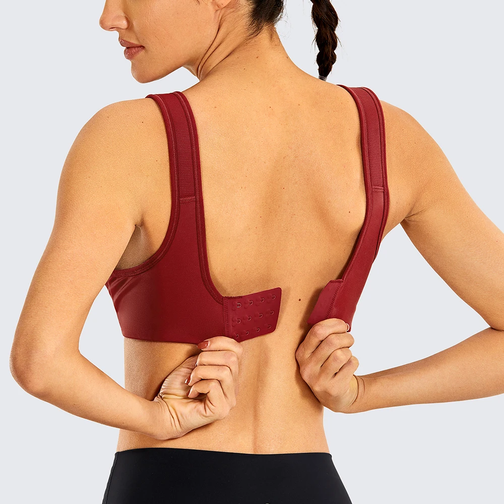 SYROKAN Women Bras Workout High Impact Full Support Underwire Padded Contour Plus Size Bra Underwear