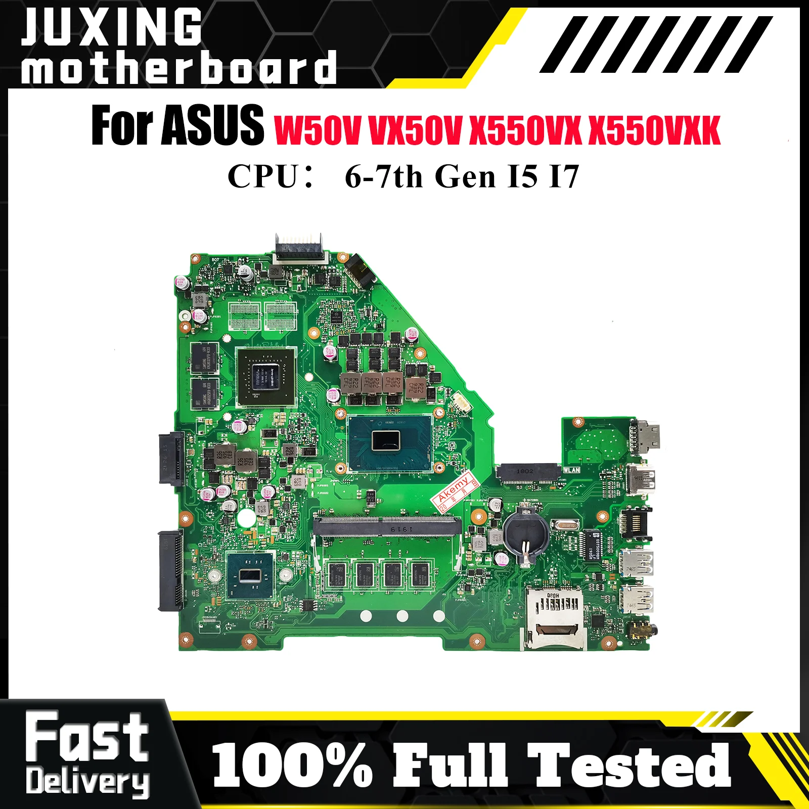 

X550VX Laptop Motherboard For ASUS VivoBook W50V VX50V X550VX FH6500V X550V K550VX X550VXK FH5900 Mainboard With I5 I7 CPU stk