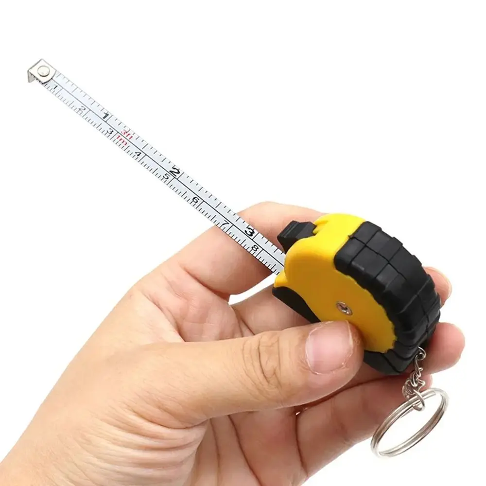 High Precision 1m/3FT Tape Measure Measuring Tool With Keychain Steel Tape Thickened Drop-Resistant Small Steel Ruler