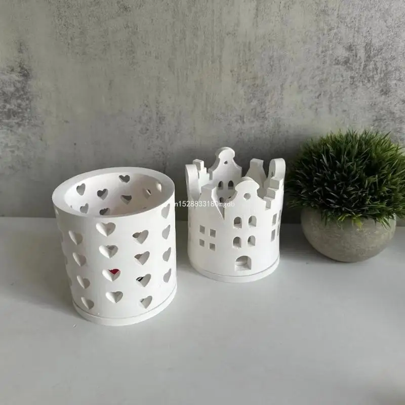 Ringlike oco casa castiçal moldes oco coração tealight titular moldes para tealight titular vela arte dropship