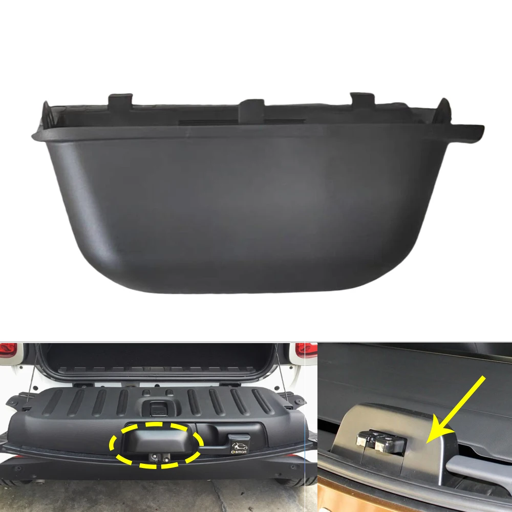 

For Mercedes-Benz Smart Fortwo 453 Coupe 2015-2022 Tailgate Hole Cap Lid Rear Trunk Door Boot Lock Latch End Protective Cover