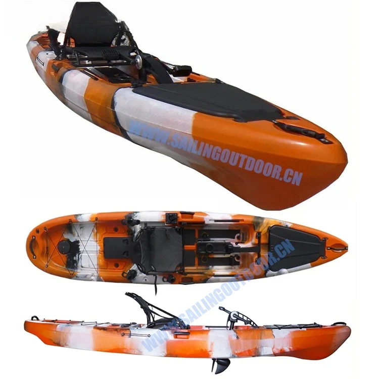 

Wholesale13FT Fishing Kayak Foot Pedal Kayaks Con Pedali Canoe with Motor