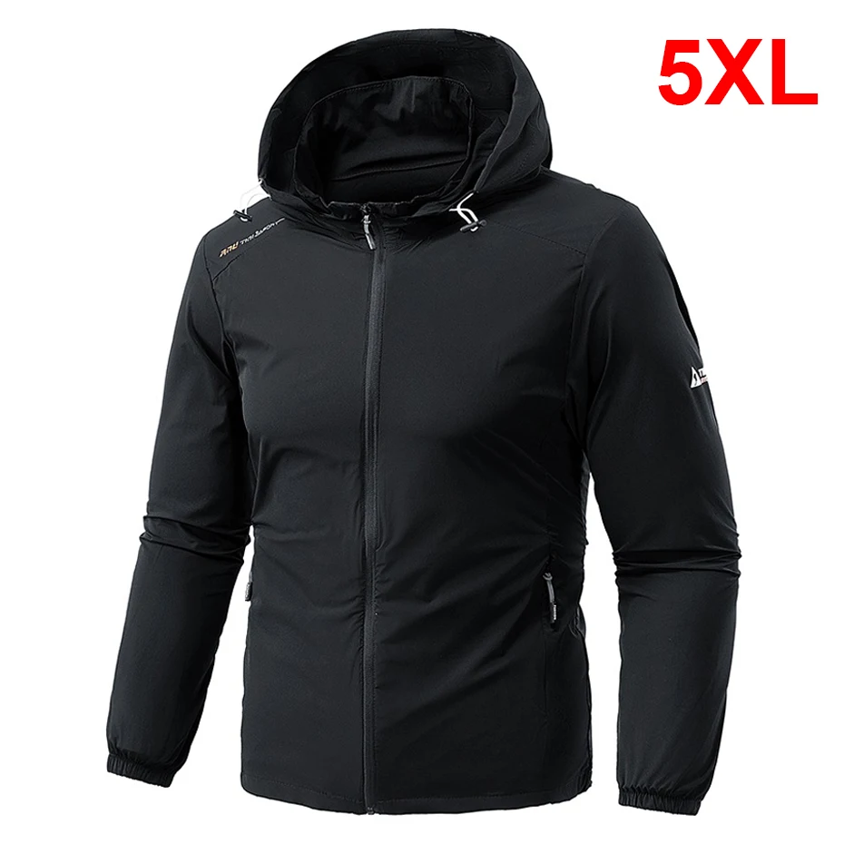 

Summer Thin Jacket Men Breathable Jacket 5XL Plus Size Fashion Casual Sunscreen Jackets Male Big Size 5XL