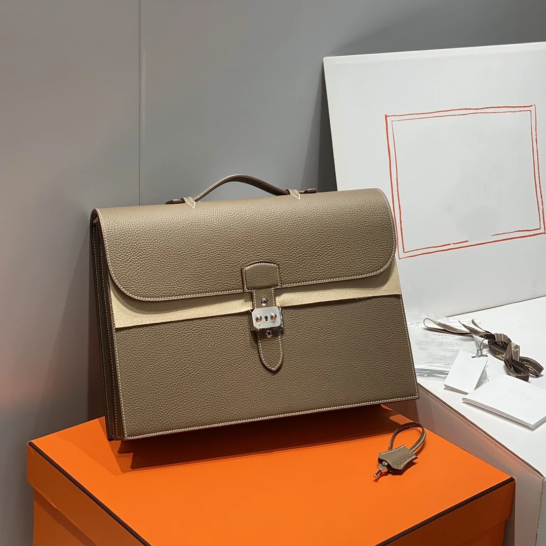 

Luxury Women's Tote Bag High Quality Genuine Leather Handbag Famous Brand Business Men's Briefcase Laptop Backpack 2025