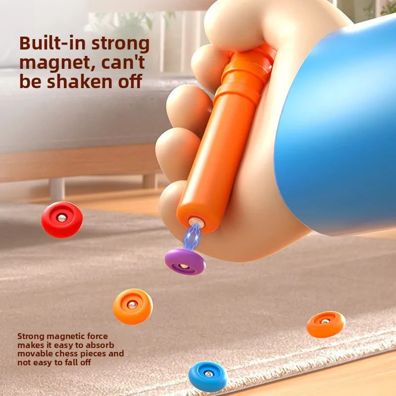 Montessori cores classificação número correspondência sensorial jogar quebra-cabeça magnético jogo de tabuleiro caneta contas móveis brinquedos educativos para crianças