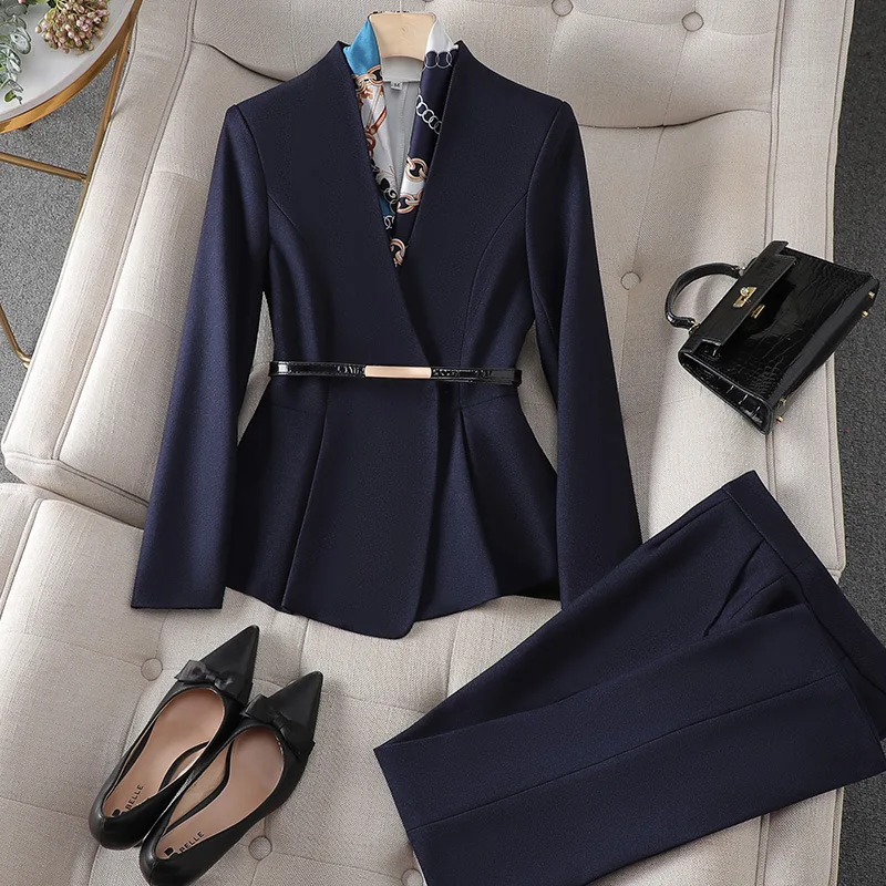 Business Suit Women's Spring and Autumn High-End Temperament Goddess Temperament Commuter Workplace Formal Suit Jacket Overalls