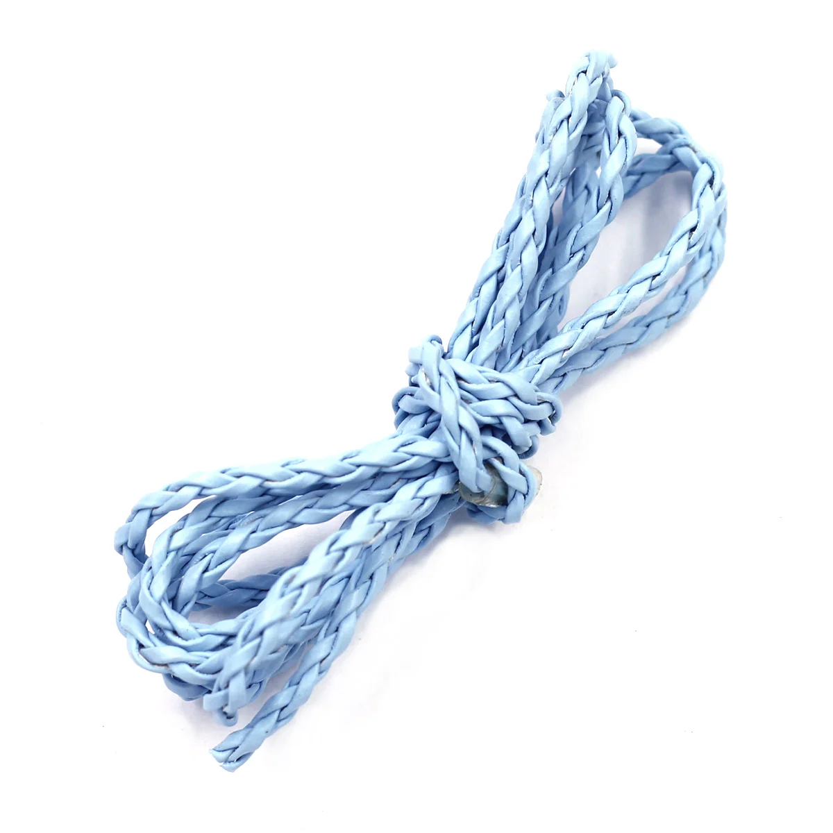 Barrette en similicuir bleu clair, 5m, 3mm de large, tressé, bricolage, décoration, accessoires, fou