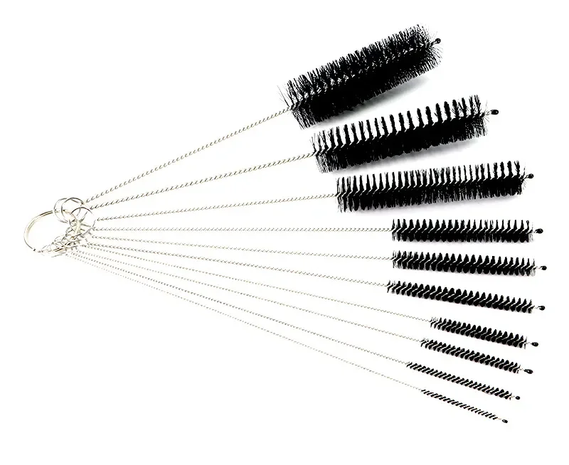 10 teile/satz Edelstahl Weiche Haar Pinsel Pipette Reagenzglas Baby Flasche Pinsel Multifunktionale Haushalts Reinigung Werkzeuge Set – Detail 4