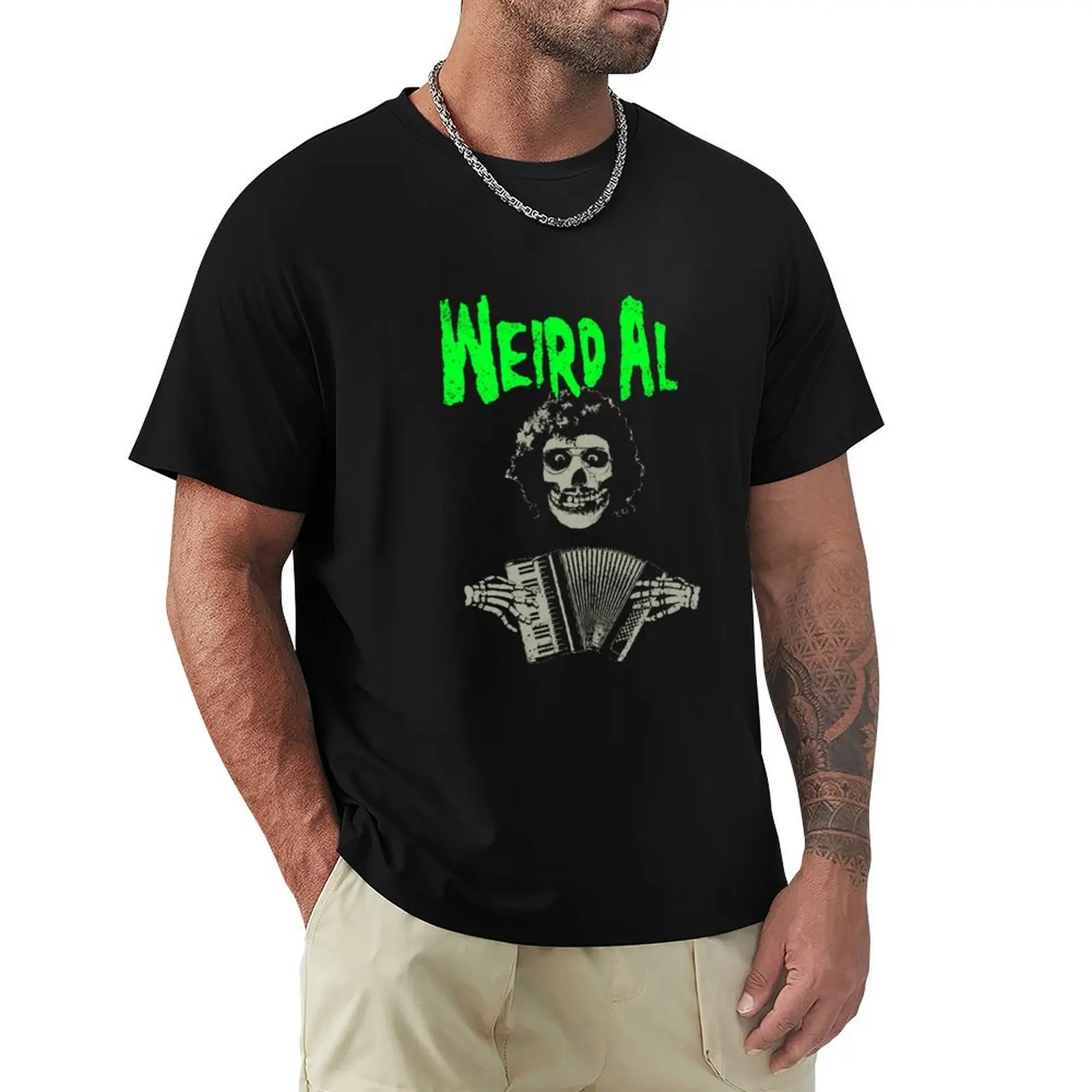 Weird Al meets the Misfits with Accordion T-Shirt mens graphic t shirts T-Shirt