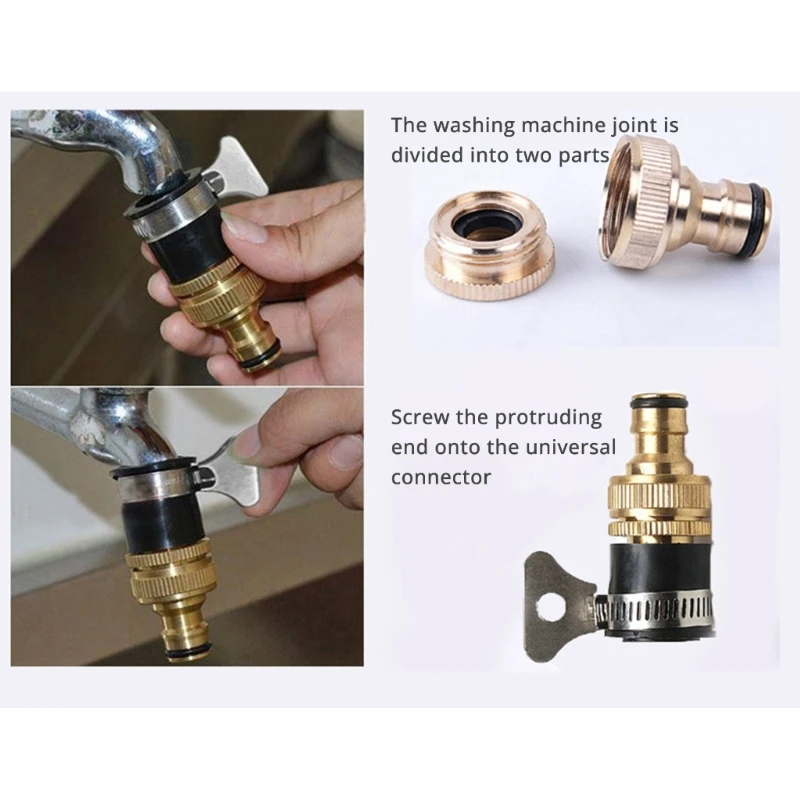 Los adaptadores grifo latón adaptan a 1/4 1/6 pulgadas hilo con conector grifo hilo hilo